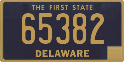DE license plate 65382