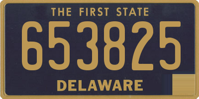 DE license plate 653825