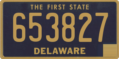 DE license plate 653827