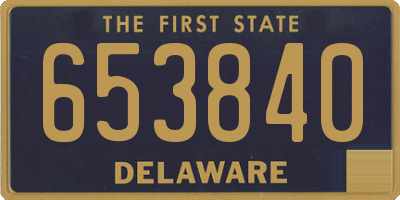 DE license plate 653840