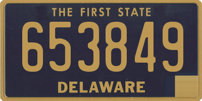DE license plate 653849