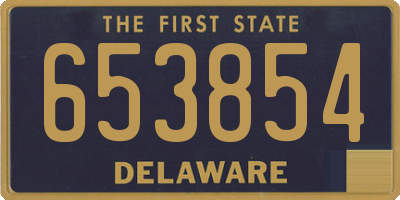 DE license plate 653854