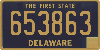 DE license plate 653863