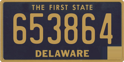 DE license plate 653864