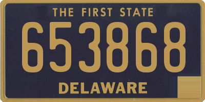 DE license plate 653868