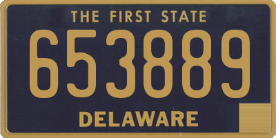 DE license plate 653889