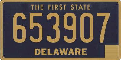 DE license plate 653907