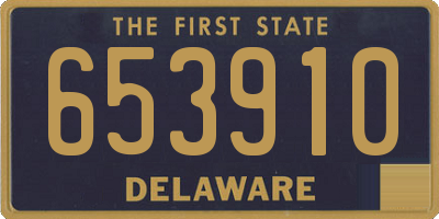 DE license plate 653910