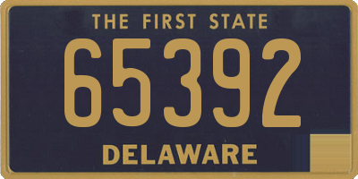 DE license plate 65392
