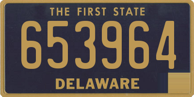 DE license plate 653964
