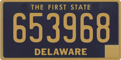 DE license plate 653968