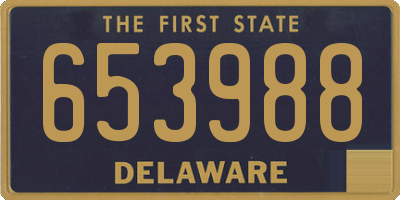 DE license plate 653988