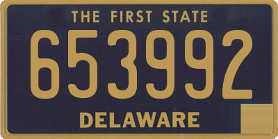 DE license plate 653992