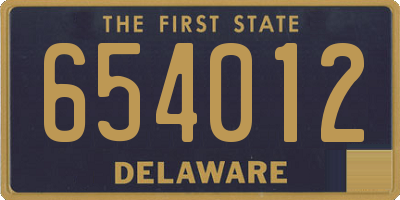 DE license plate 654012
