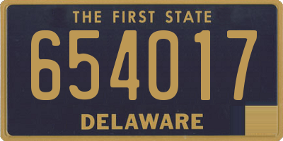 DE license plate 654017