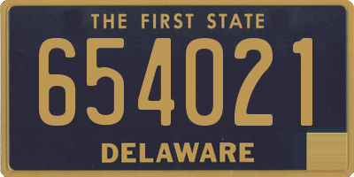 DE license plate 654021