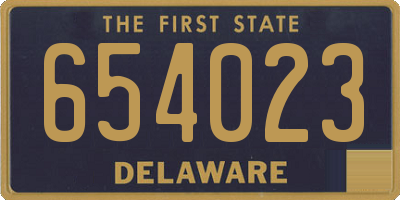 DE license plate 654023