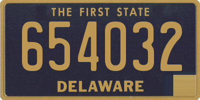 DE license plate 654032