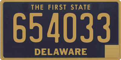 DE license plate 654033