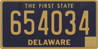 DE license plate 654034