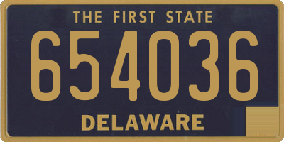 DE license plate 654036