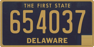 DE license plate 654037