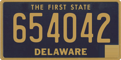 DE license plate 654042