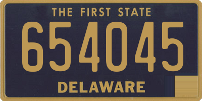 DE license plate 654045