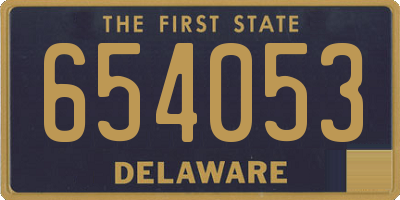 DE license plate 654053