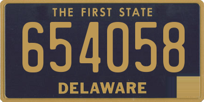 DE license plate 654058