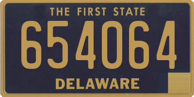 DE license plate 654064