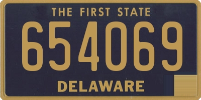 DE license plate 654069