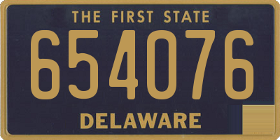 DE license plate 654076