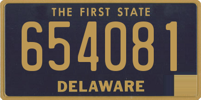 DE license plate 654081