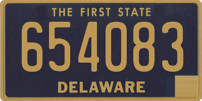 DE license plate 654083