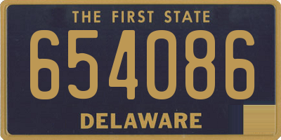 DE license plate 654086