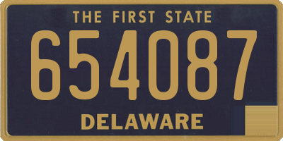 DE license plate 654087