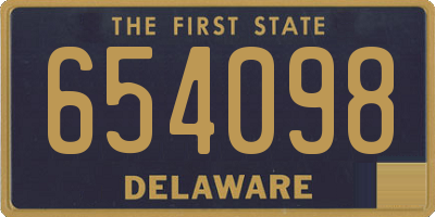 DE license plate 654098