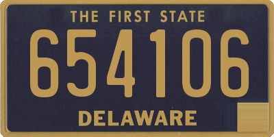 DE license plate 654106