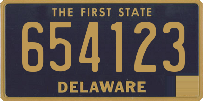 DE license plate 654123