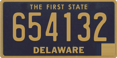 DE license plate 654132