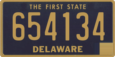 DE license plate 654134