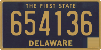 DE license plate 654136