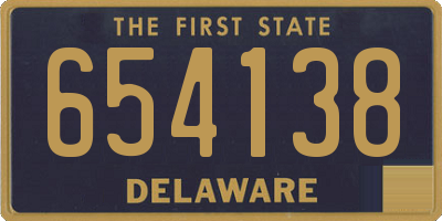 DE license plate 654138
