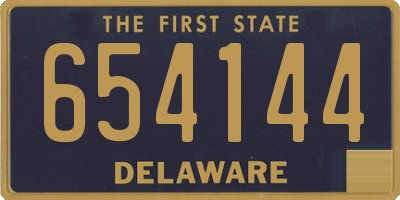 DE license plate 654144