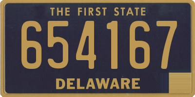 DE license plate 654167
