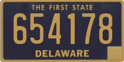 DE license plate 654178