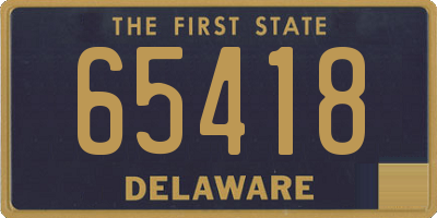 DE license plate 65418