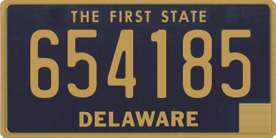 DE license plate 654185