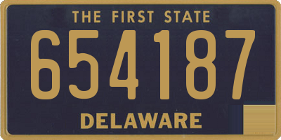DE license plate 654187